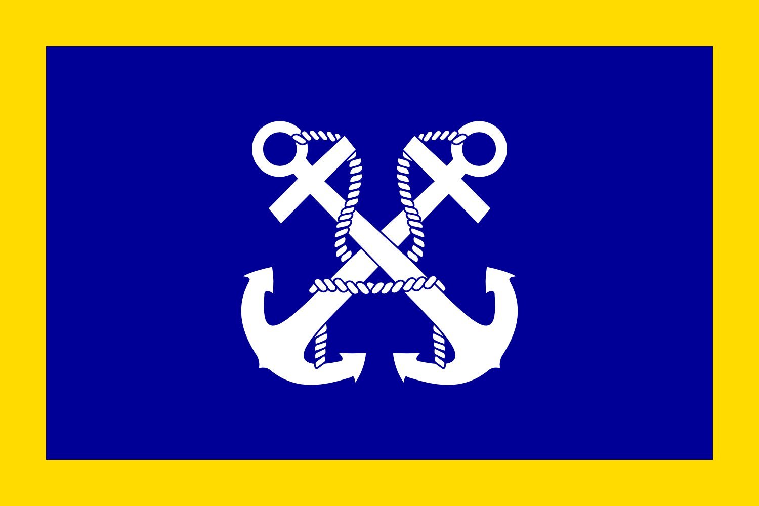Drapeau ROCN Commander-in-Chief 1958 grand pavillon aux finitions haut de gamme