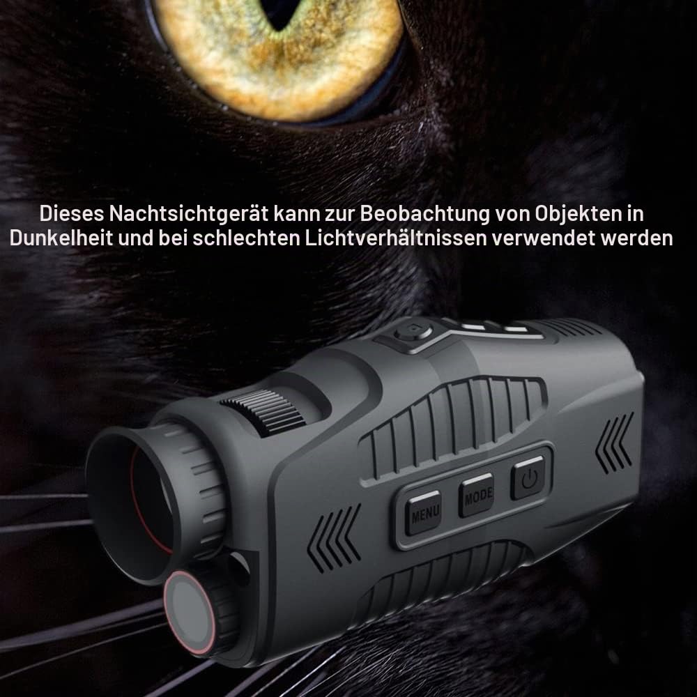 1080P Portable Monocular Night-Visions Device Day Night Use Photo Video Taking 5X Digital Zoom 300M Full Dark Viewing Distance for Outdoor Hunt Boating Journey