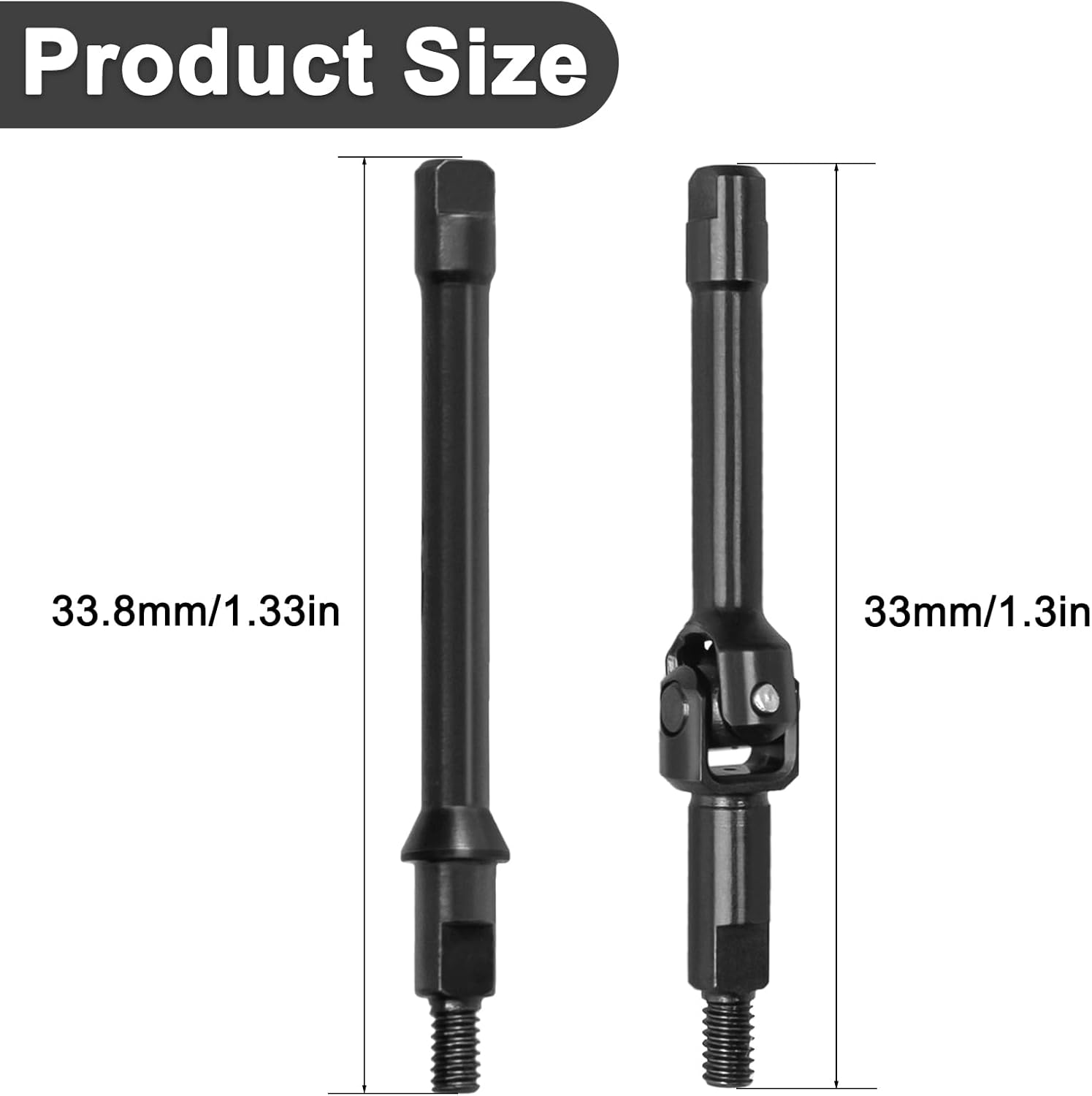 LRFHL SCX30 Drive Shaft Steel CVD Driveshaft Front Rear RC Drive Shafts Upgrade Parts for 1/30 Axial SCX30 Jeep RC Crawler Car