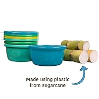 Vista 4 de The First Years GreenGrown Multipack con 4 cuencos reutilizables, 8 cucharas para niños pequeños y 8 tenedores para niños pequeños