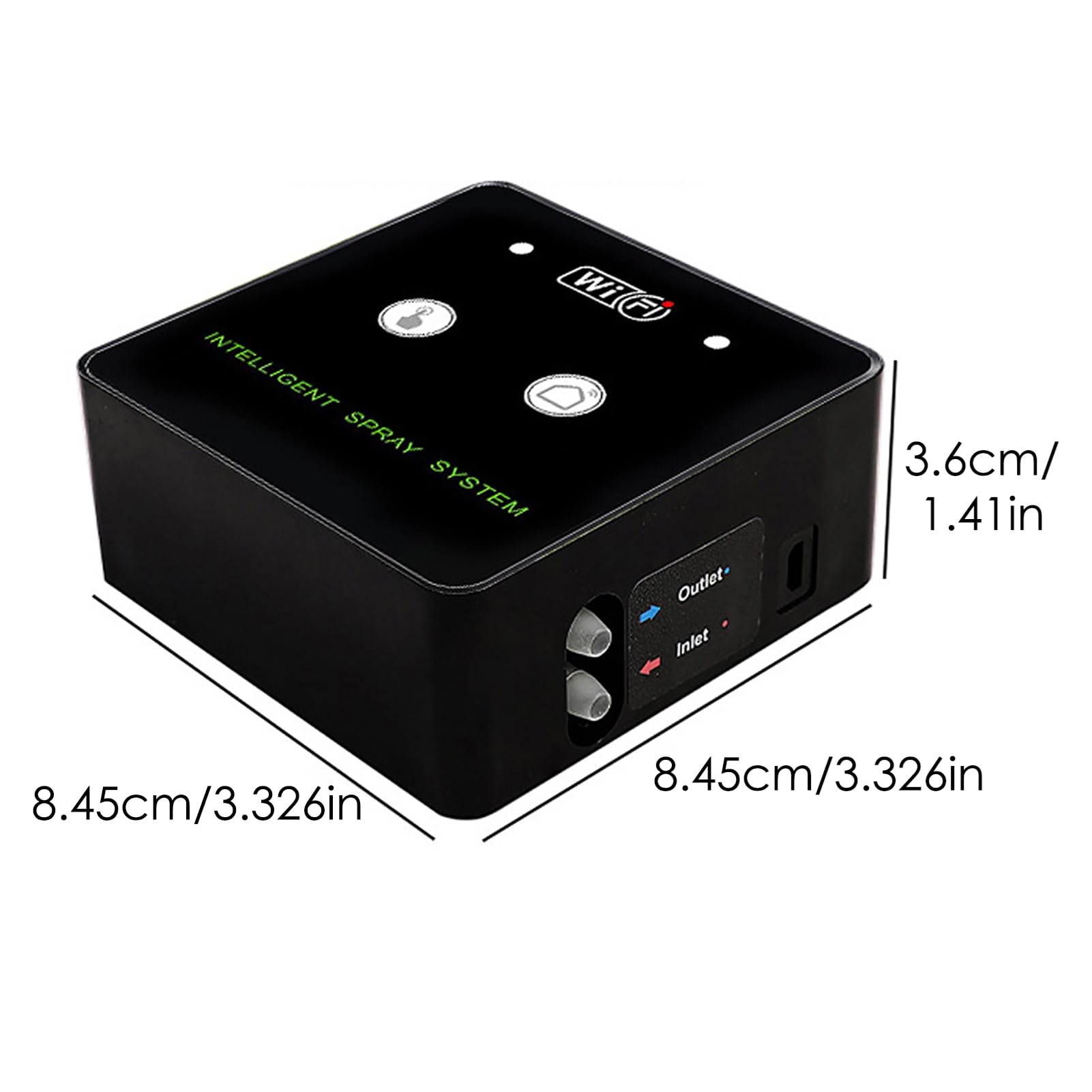 de nebulización para terrarios Wifi y kit de pulverización de humidificación para reptiles - Pulverizador automático con boquillas giratorias de 360 ​​grados - Control remoto por (5m 2 boquillas)