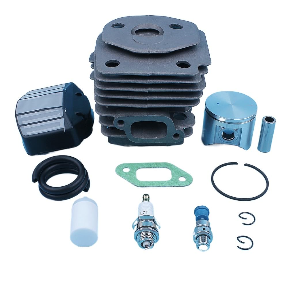 Kit de línea de Gas de Filtro de Combustible y Aire de pistón de Cilindro de 47mm Apto for Jonsered CS 2159 CS 2156 CS2159 CS2156 EPA Motosierra de Gran Cilindro Puerto Nikasil