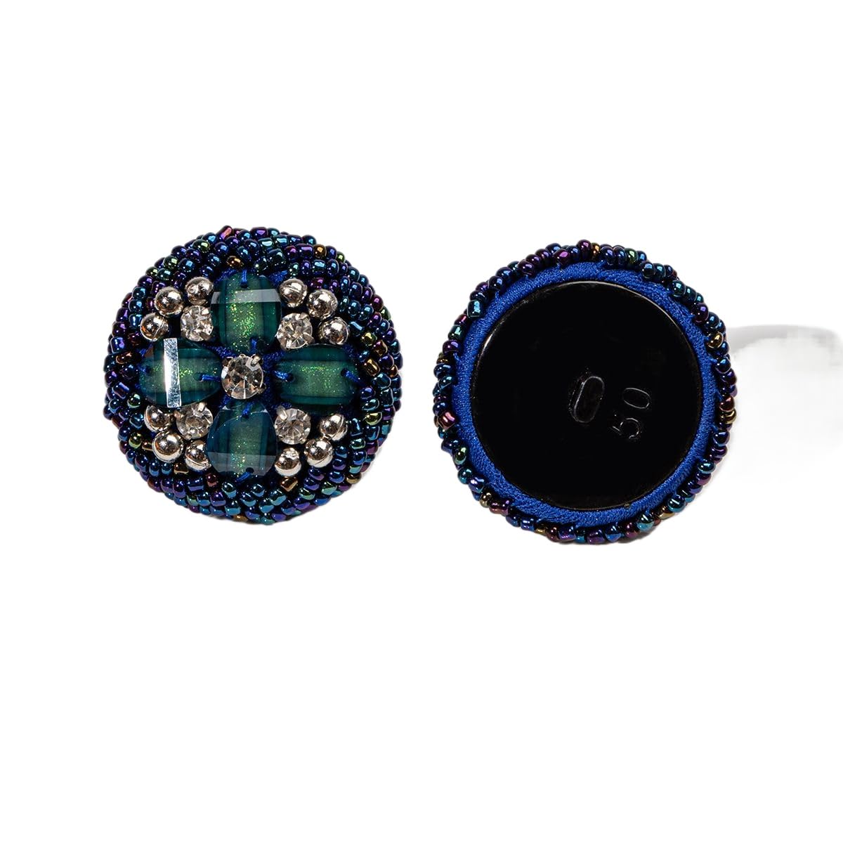 Lationday Vintage Beaded Buttons, Large Pearl Embellished Decorative Sewing Buttons for Coats, Dresses, Sweaters, Cardigans, and Crafts