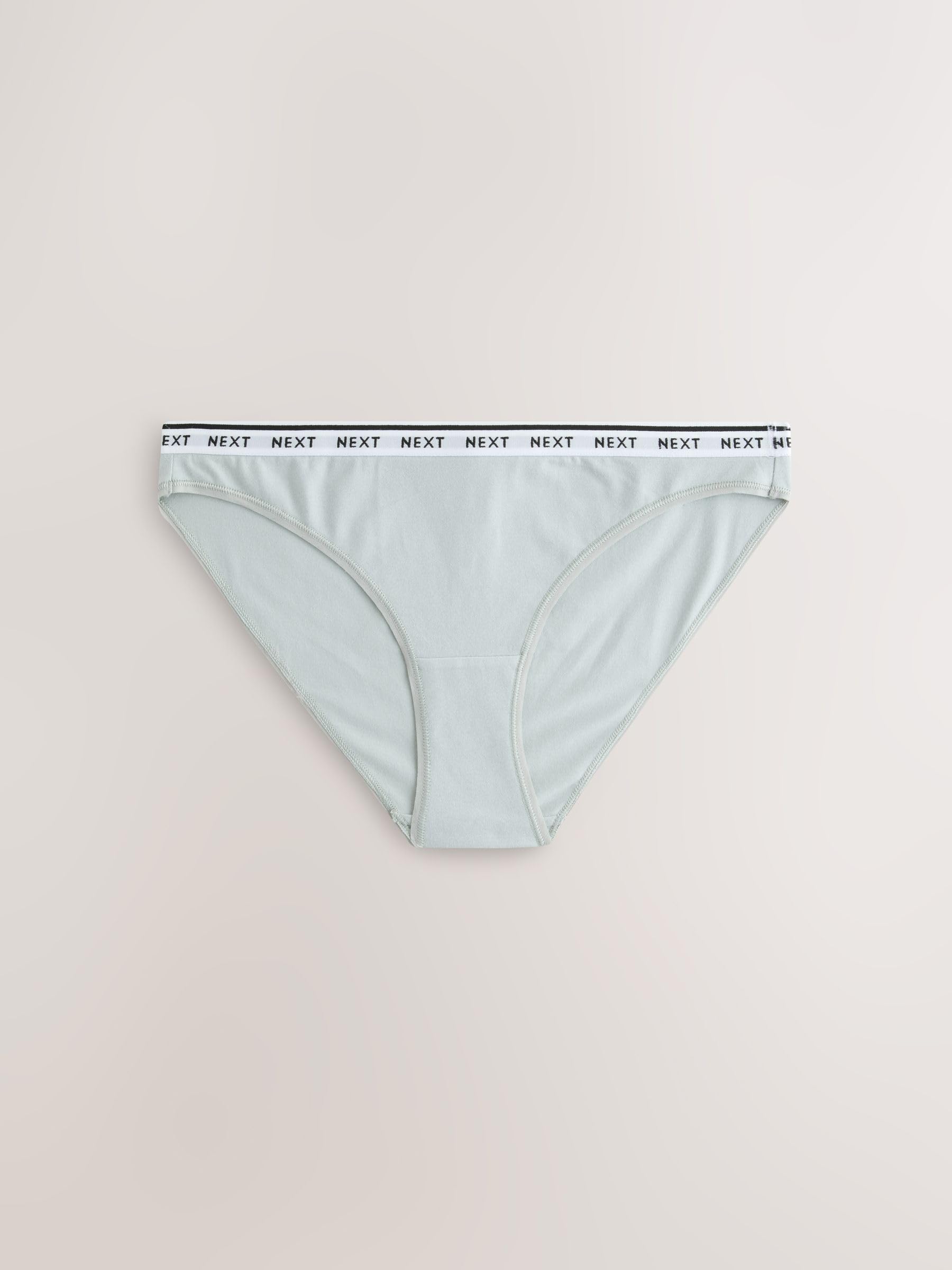 NEXT Mujeres Pack de 10 Braguitas de algodón de Pernera Alta con Logotipo