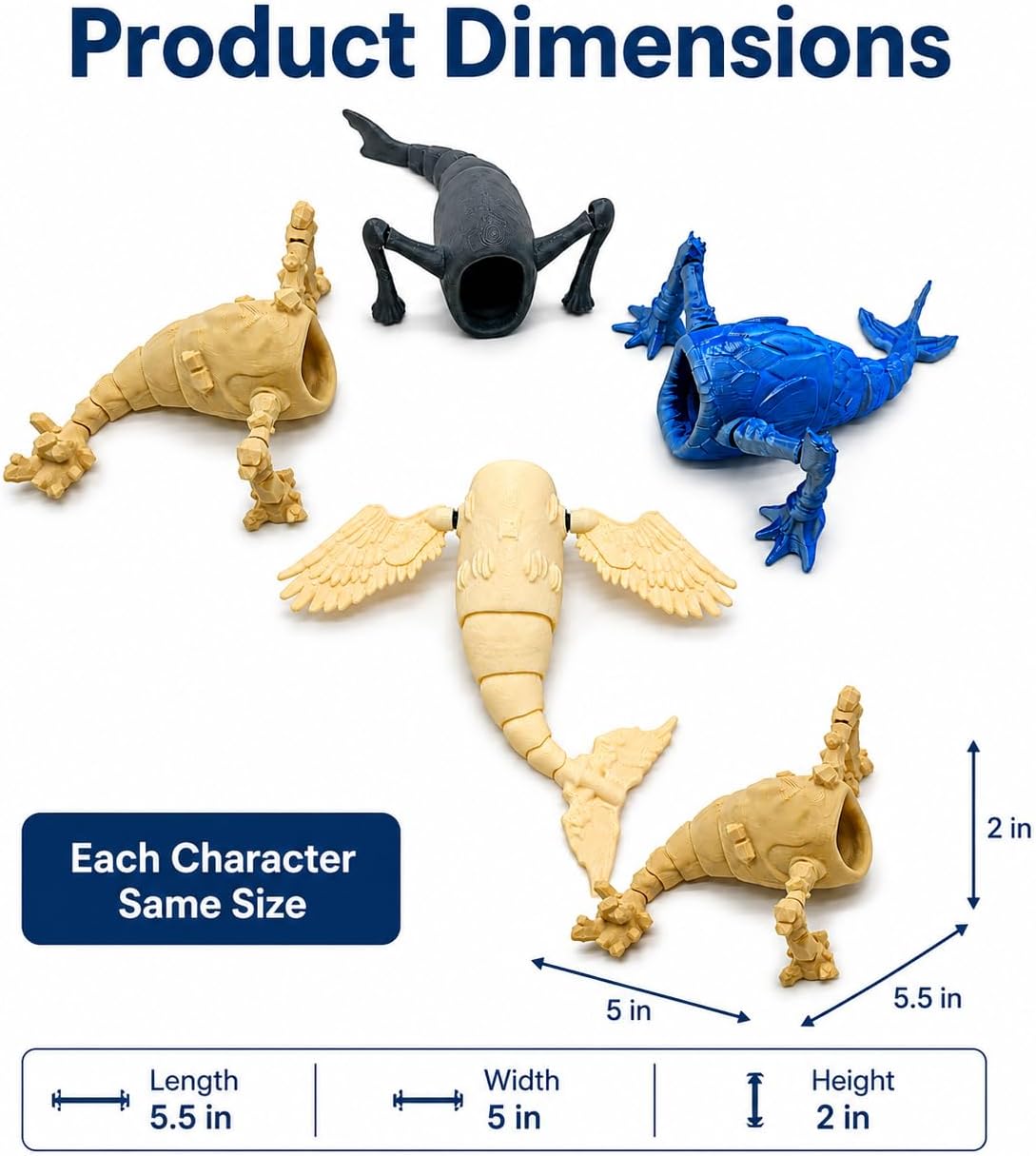 3D Printed Flexible Mythical Sea Monster Toys, Sea Eater image 2