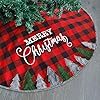 Juegoal 48 inch christmas tree skirt soft red and black plaid christmas tree mat for xmas party decoration christmas tree holiday decor  urban country home decor