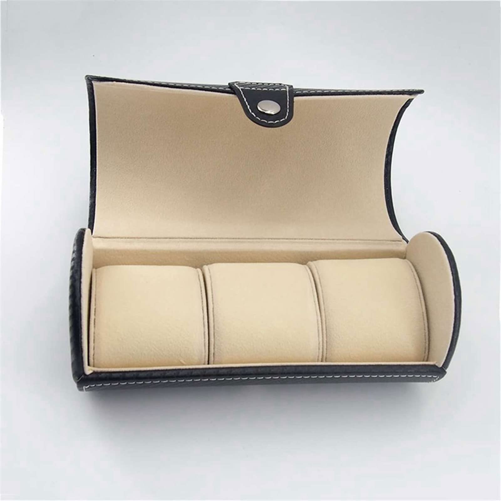 DieffematicSBH Caja Relojes Jewelery Roll Jewelery Bag, Made of Flannel & Watch Display Gift Box Case Roll 3 Slot Wristwatch Necklace Bracelet