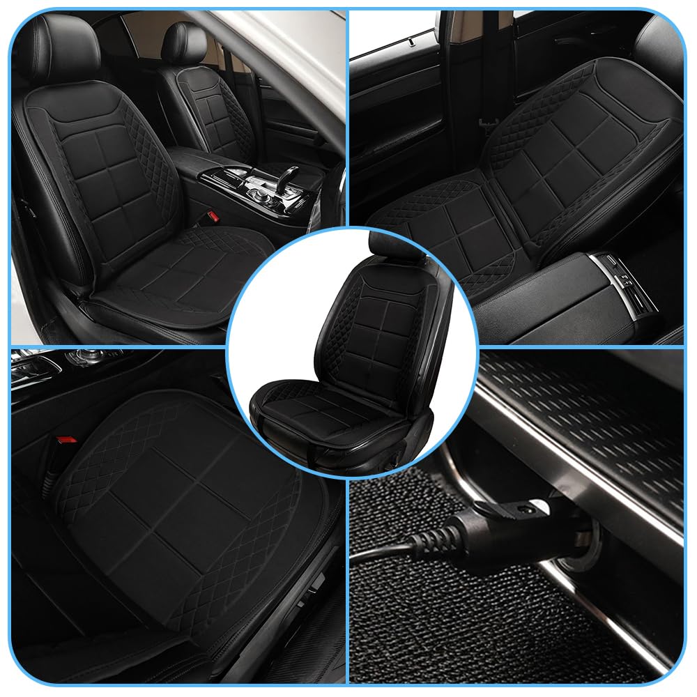Sitzauflage Auto für Alfa Romeo Giulia Stelvio Mito Giulietta Tonale 147 156 159 166 TZ3, Bequemer Auto Sitzkissen mit Vollständiger Rückenstütze für Langstreckenfahrten im Winter