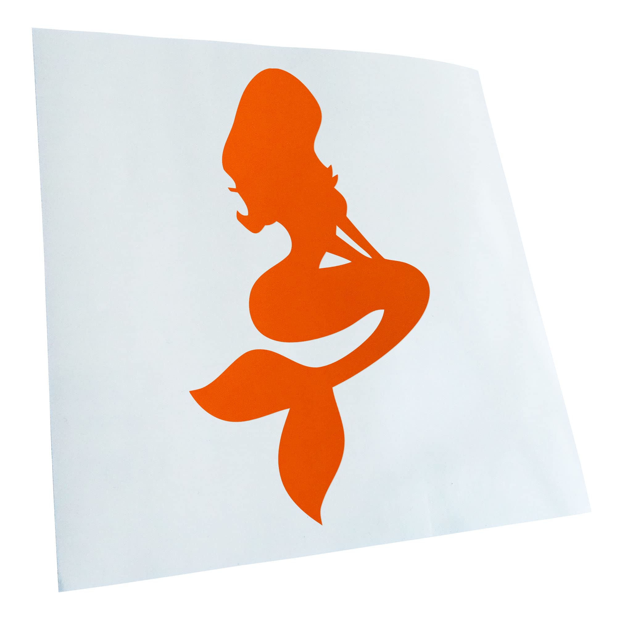 Kiwistar - Car Sticker - Orange - 17.5 x 10 cm Mermaid 2 - Mermaid - Rear Window Car Sticker Weatherproof for Car Truck Moped Truck - Sticker Exterior Self-Adhesive Tuning Accessories for Windows