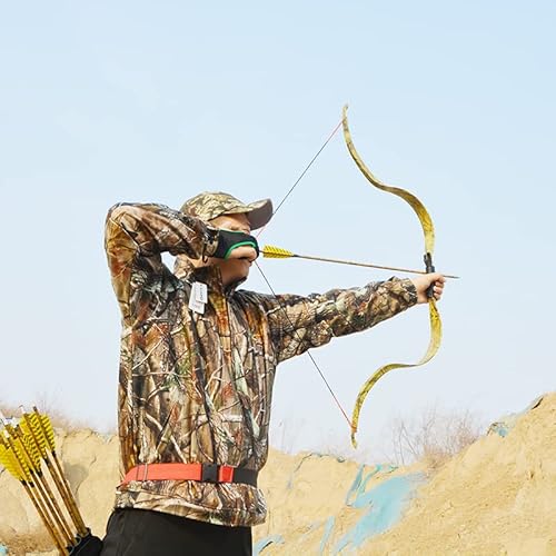 image for ZSHJGJR 30” Archery Carbon Arrows Hunting Arrows with 4” Turkey Fe