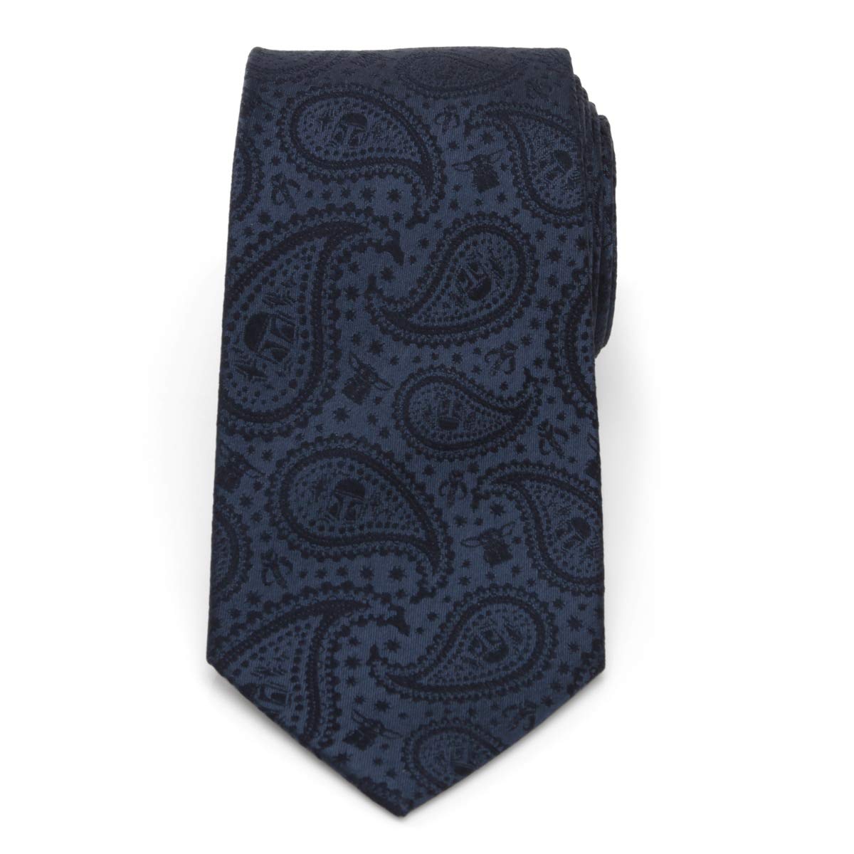 Cufflinks Inc. Mandalorian The Child Paisley Navy Tie