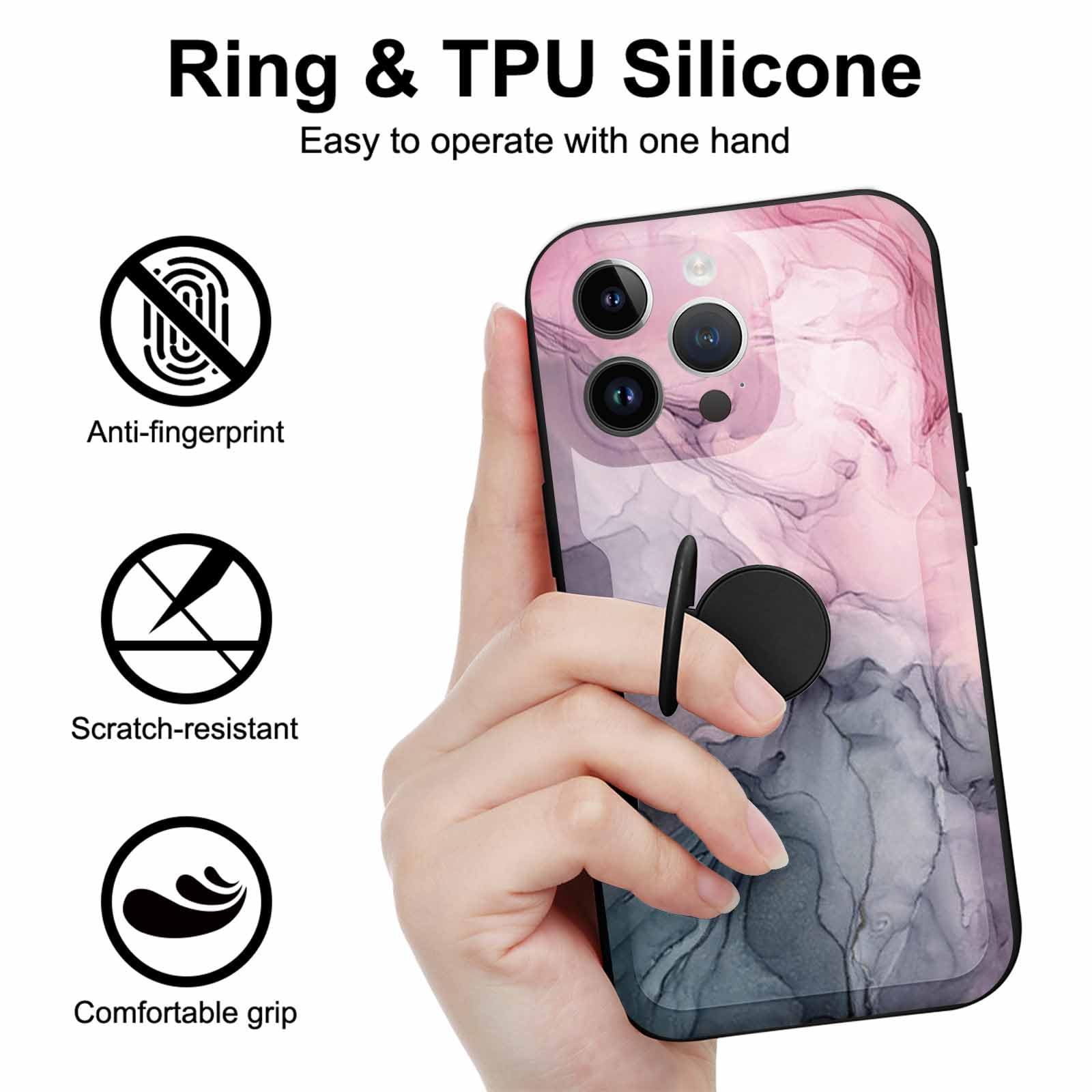 Yoedge Kickstand Phone Case for iPhone 15 Pro 6.1" - Image 2