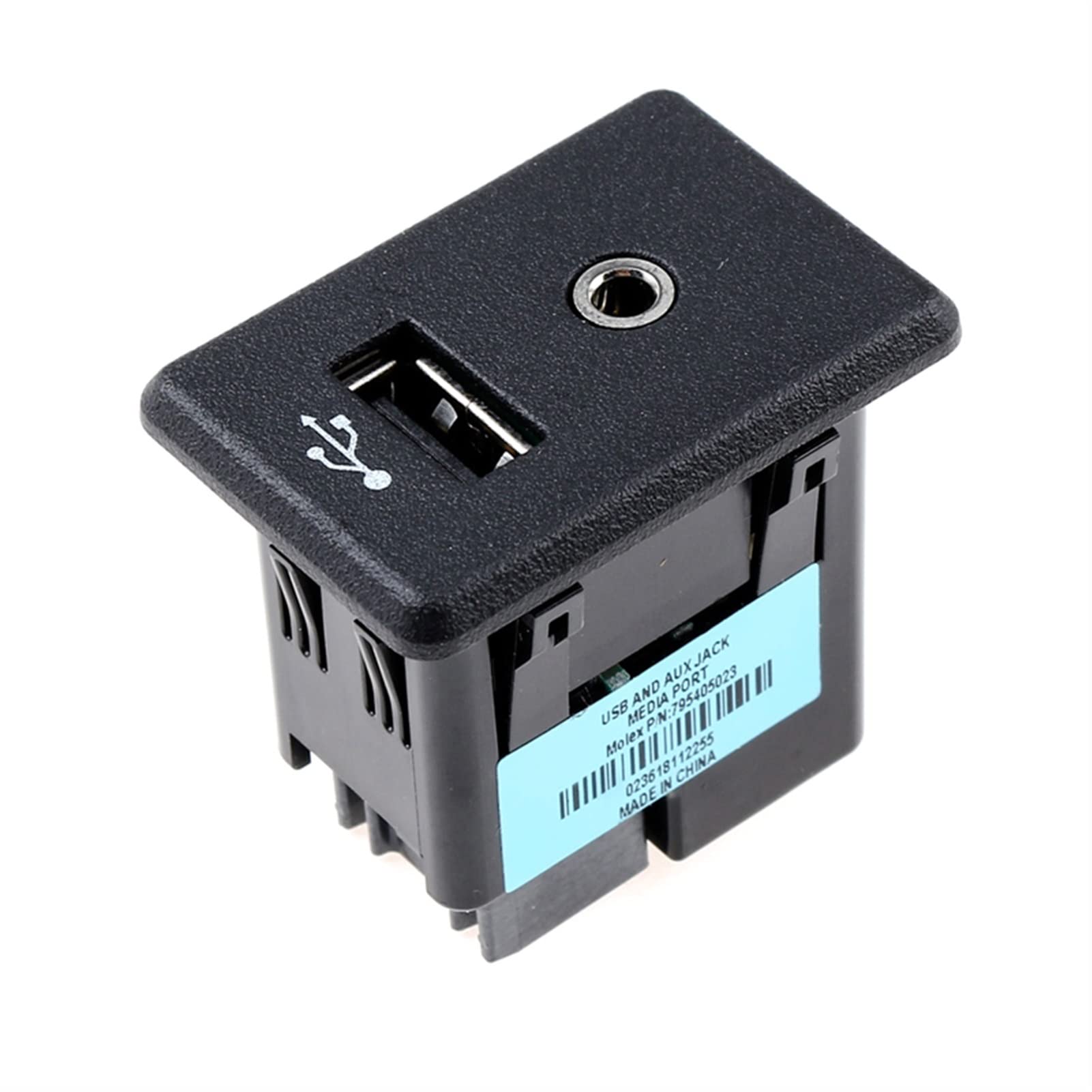 Presa USB for lettore per audio Nero opaco 1 USB, per Fiat