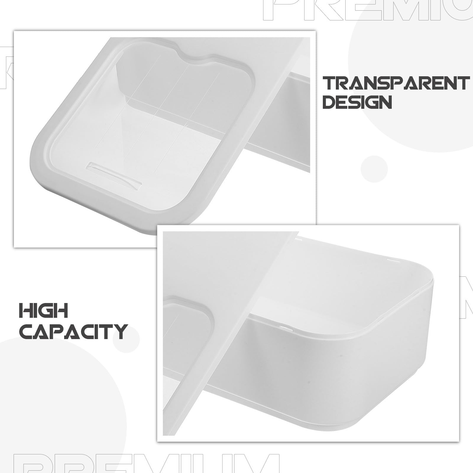 TEHAUX Caja de Toallitas para Secadora de Ropa Contenedor de Almacenamiento de Cápsulas de Lavandería, Plástico Blanco, Estructura Simple, Apta para Lavavajillas, para Lavandería
