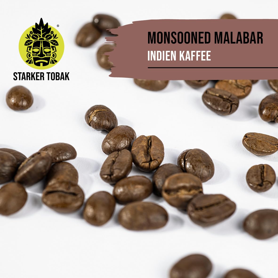5 kg Monsooned Malabar Kaffee, Bohne, handgeröstet, Indien, 100% Arabica, Kaffeemaschine, Vollautomat, besonders säurearm, 5 kg Großgebinde für Gastronomie, Bürokaffee