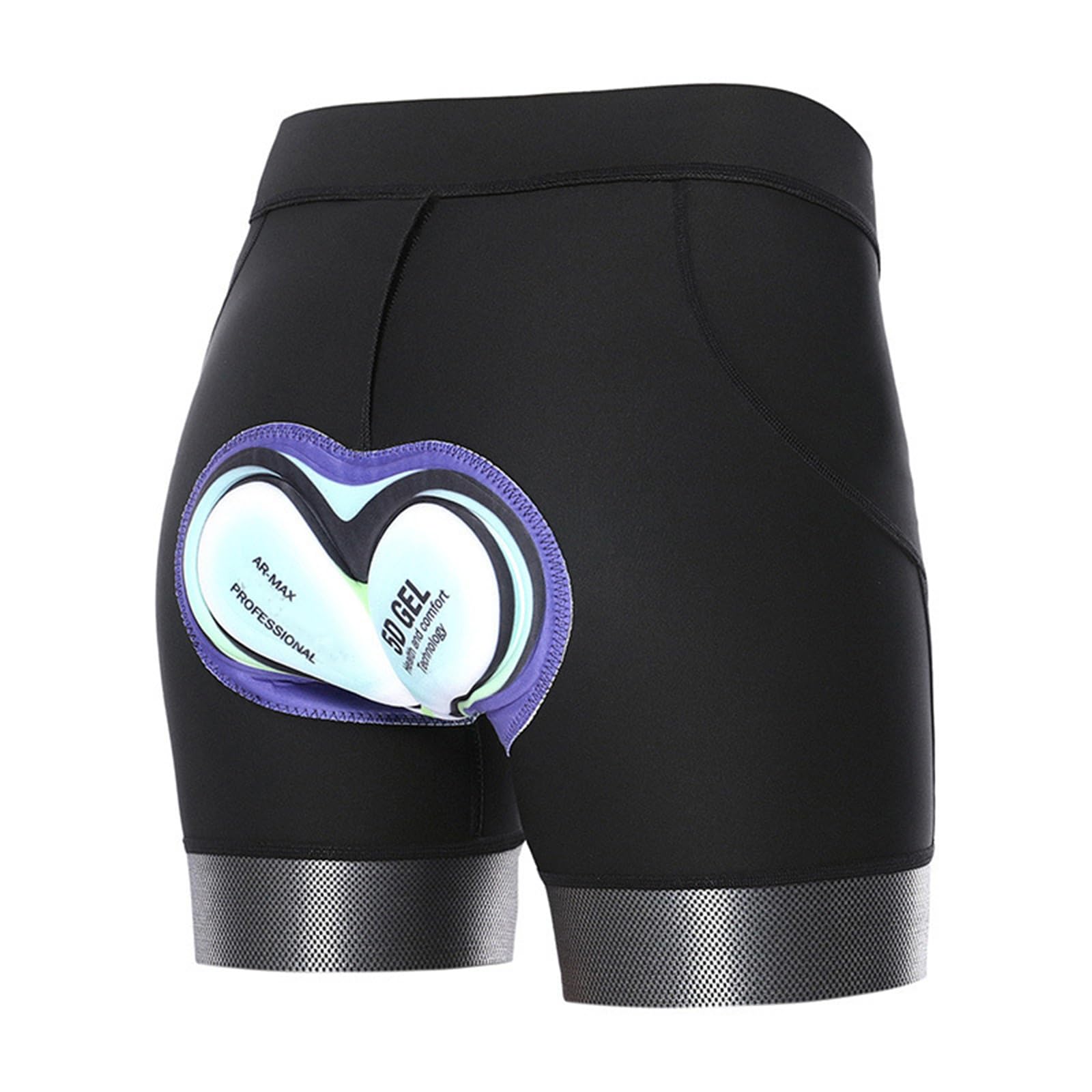Pantaloncini Da Ciclismo Imbottiti Gel 5D Donna, Asciugatura Rapida Intimo Traspirante Con Imbottitura Per Seduta Antiurto Leggero Intimo Da Ciclismo Elastico Uomo Per Ciclismo