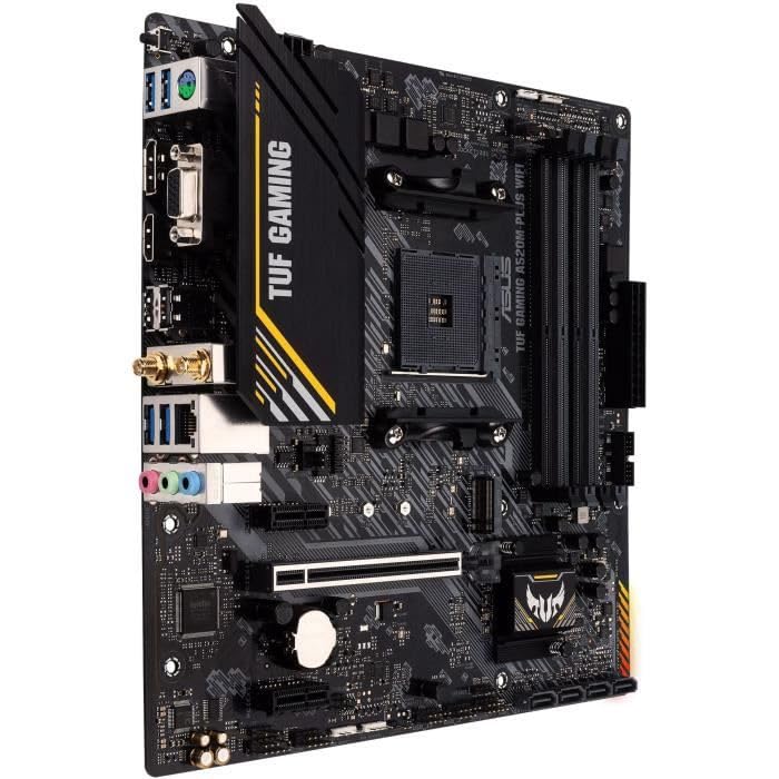 Image of ASUS TUF Gaming A520M-PLUS WiFi - AMD B550 Ryzen AM4, M.2, Wi-Fi 802.11ac, SATA 6Gbps, USB 3.2 Gen 1, SATA 6Gbps and Addressable 2 Gen Aura Connectors