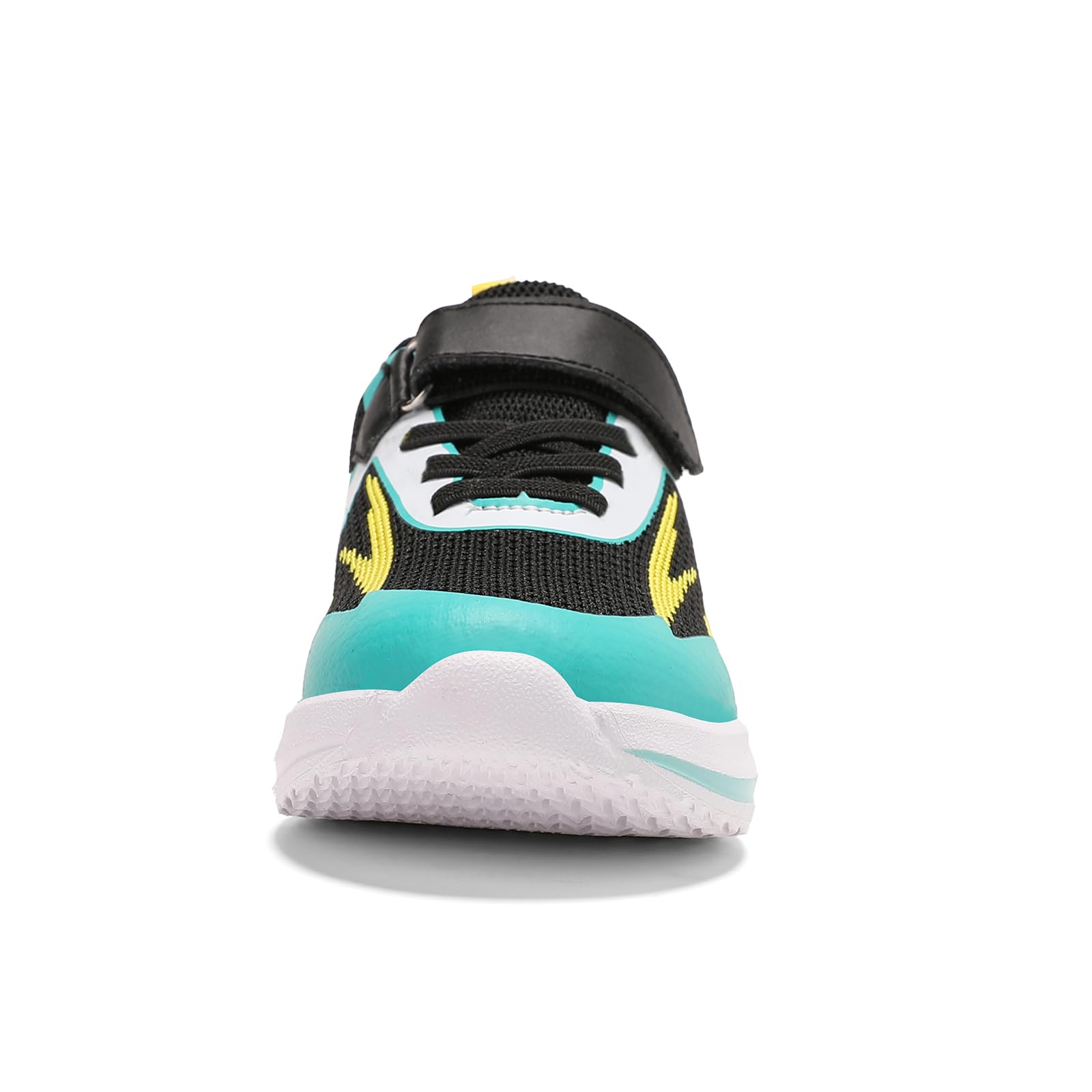 Basket Enfant Garcon Fille Sneakers Running Chaussure Enfant Garçon Respirant Chaussures de Marche Noir Jaune 37EU