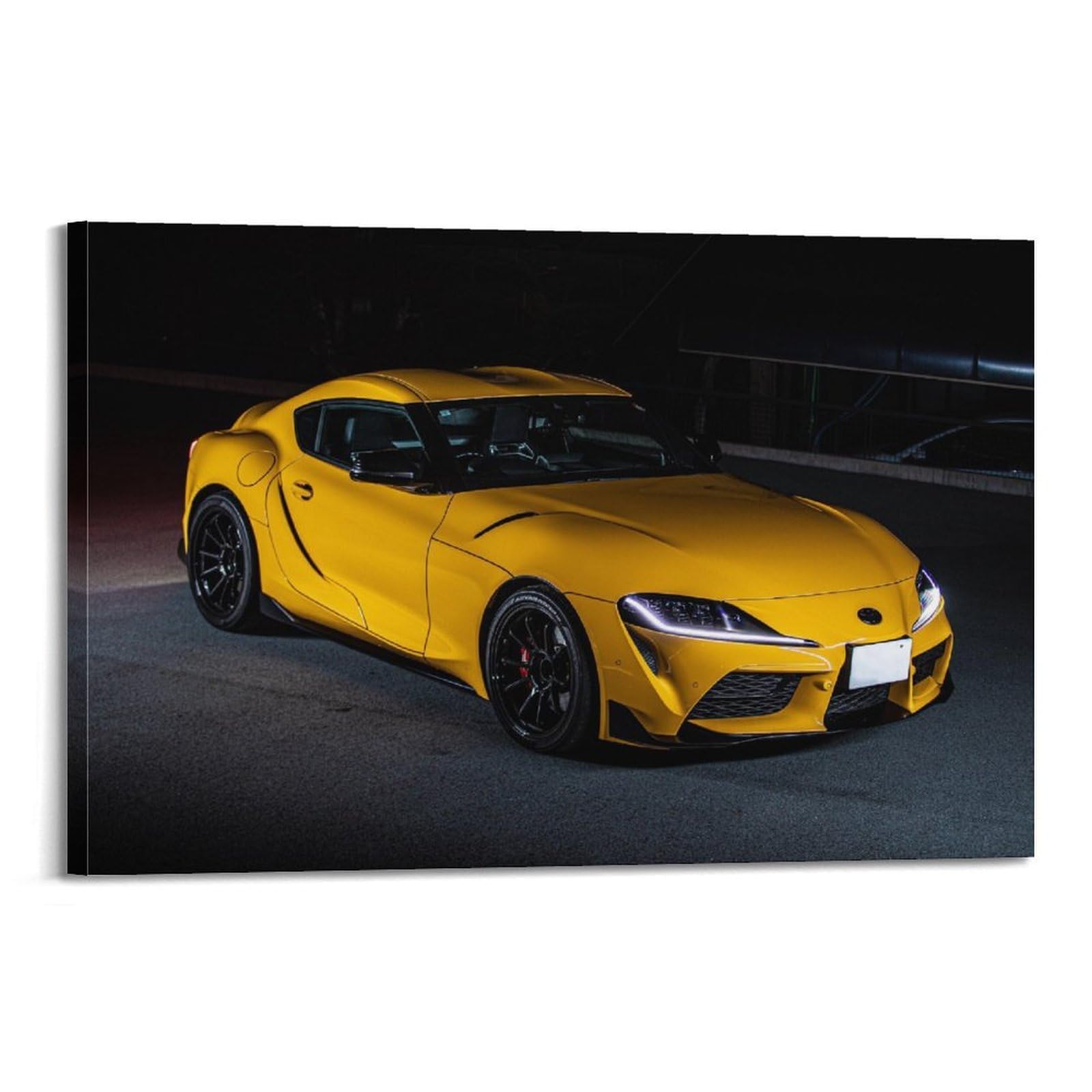 XKUGA Sports Car GR Supra A90 Supercar Poster Racing Modern Decorative Canvas Prints - Ideal Wall Art for Family, Man Cave, Game Room, Boys & Girls Bedroom 24x36inch(60x90cm)