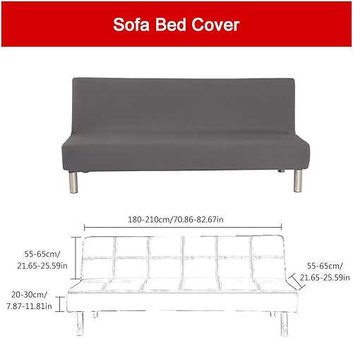 Miniatura 2 de Funda para futón sin brazos, elástica, reclinable, desmontable, plegable, funda para sofá cama, protector de muebles (patrón 28)