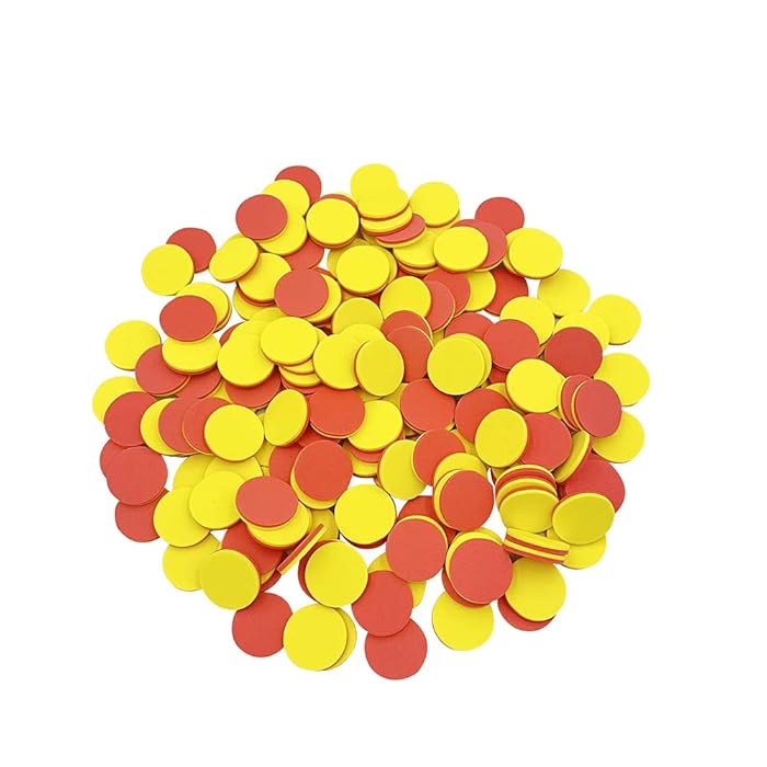 Buy SEETOOOGAMES 1 inch TwoColor Counters, Red/Yellow, Educational