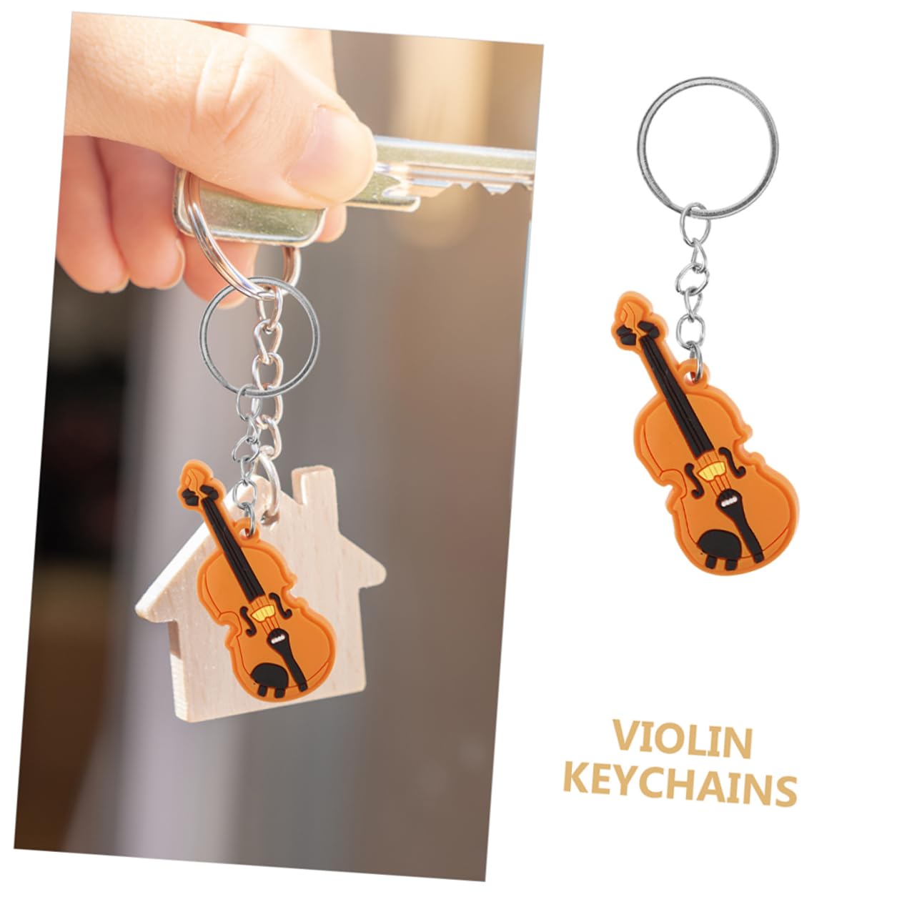 ifundom 30pezzi Portachiavi Violino Creativi Accessori Musicali Per Borse e Zaini Decorazione Per Amanti Della Musica e Musicisti