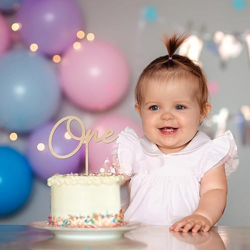 Miniatura 8 de Party to Be Decoración para pastel de primer viaje alrededor del sol, decoración de pastel de fiesta de primer cumpleaños para bebés niños y niñas