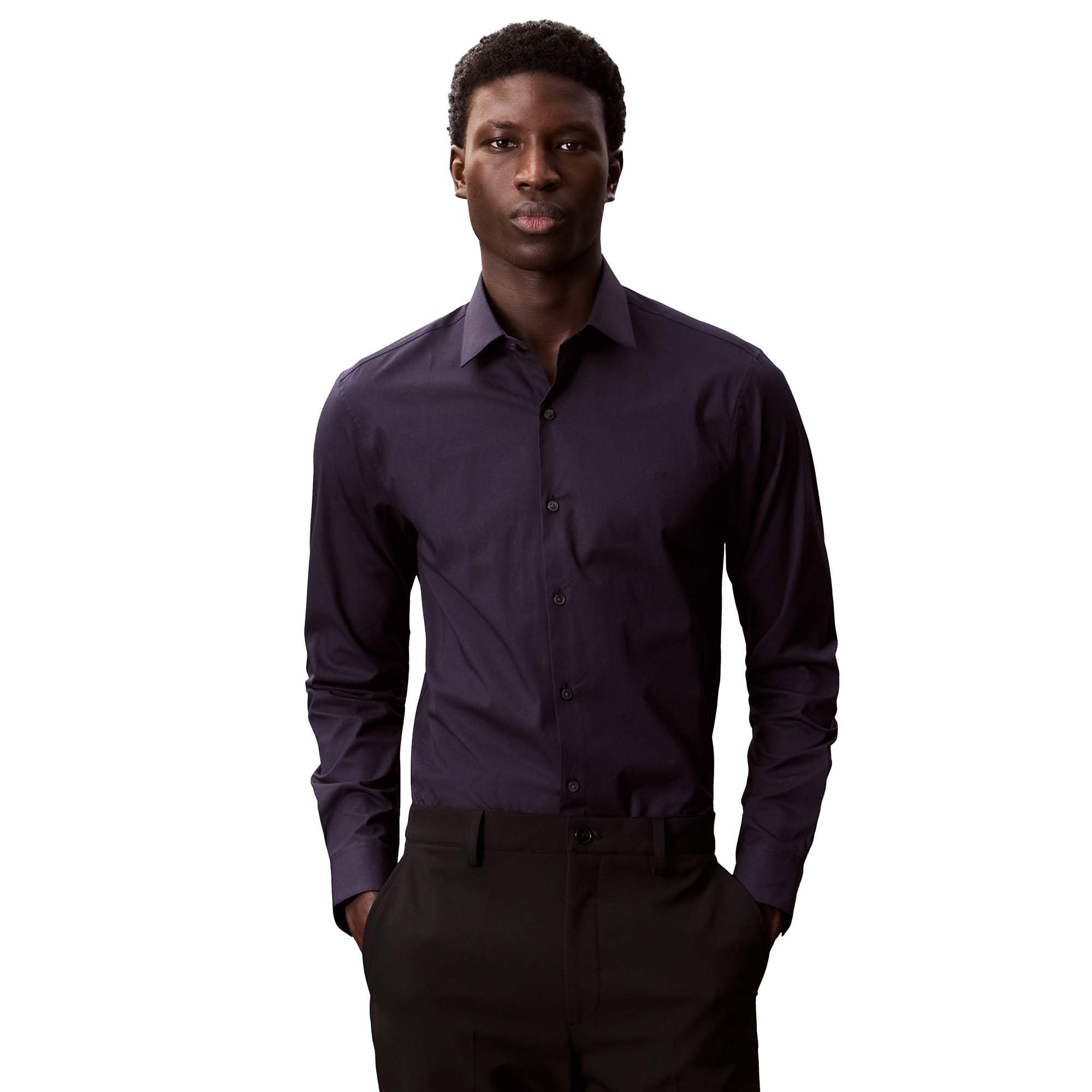 Calvin Klein Camicia Slim Esntl Poplin No Adulto