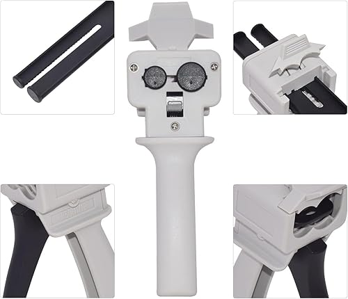 Miniatura 8 de Pistola dispensadora, pistola de pegamento epoxi, pistola dispensadora de mezcla de impresión aplicada a tubo de plástico AB (1.7 fl oz con
