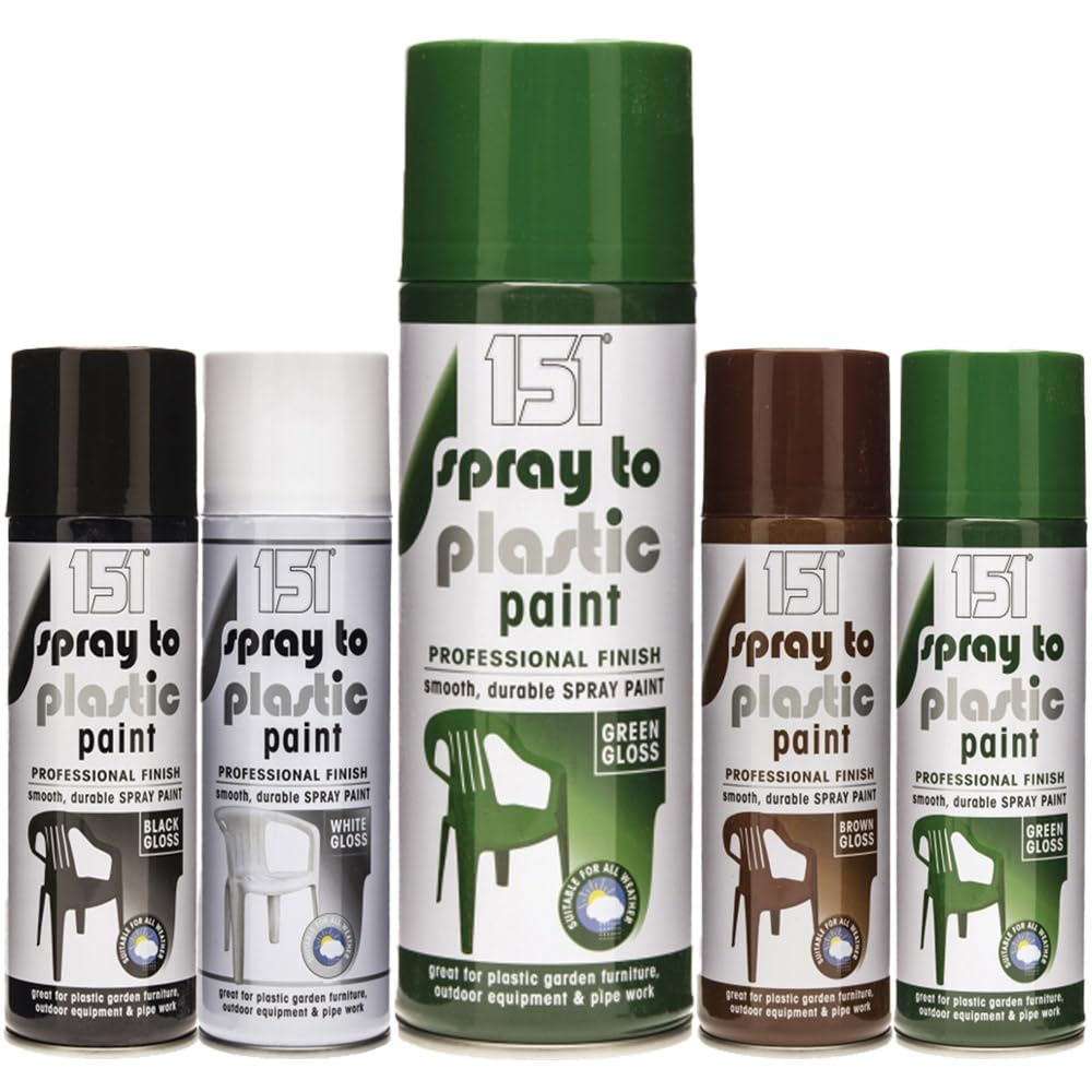 Classic Signature - 1 x Plastic Green Spray Paint 400ml 151 Aerosol Spray used for Metal Wood and Plastic and Glass Finish Home