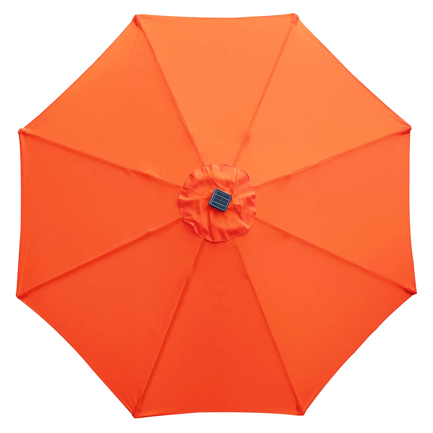 ABCCANOPY 11FT Patio Umbrella Ourdoor Solar Umbrella LED Umbrellas with 32LED Lights, Tilt and Crank Table Umbrellas for Garden, Deck, Backyard and Pool,12+Colors,(Orange)