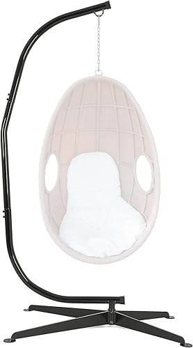 HECASA Soporte para silla tipo hamaca de acero resistente en C para exteriores, interiores, porche, columpio, silla colgante, rotación de 360