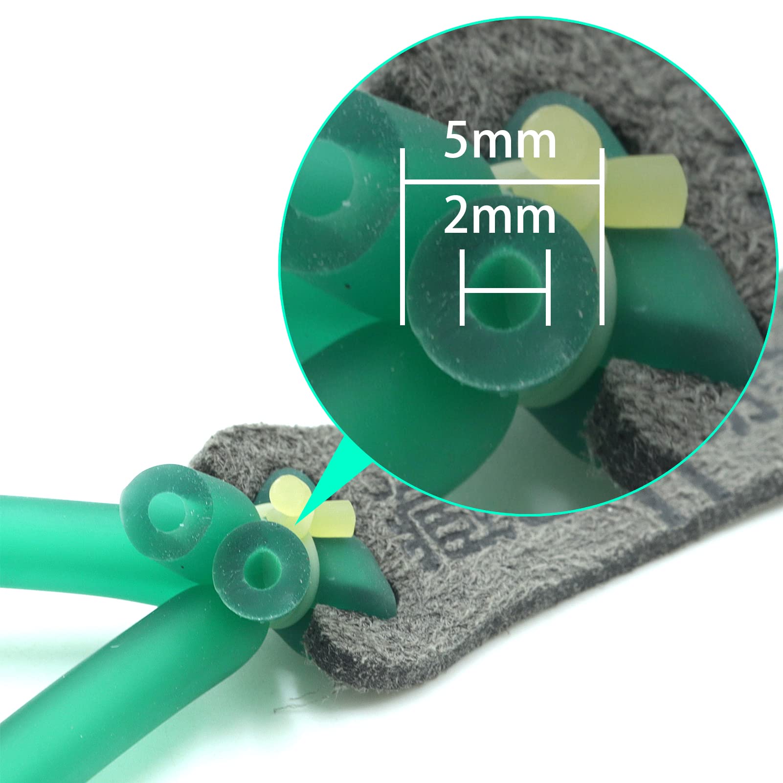 OBTOUTDOOR 5Pcs Slingshot Replacement Bands Tubular Elastic Rubber Slingshot Band for Hunting Catapults (2050)