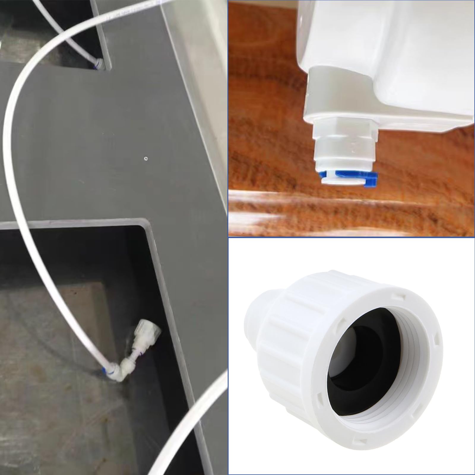 ECSiNG 2pcs 3/4inch BSP Female Thread to 1/4inch Tap Connector Pushfit Connector RO Straight Quick Connector for Garden Hose Reverse Osmosis RO Water System - Image 3