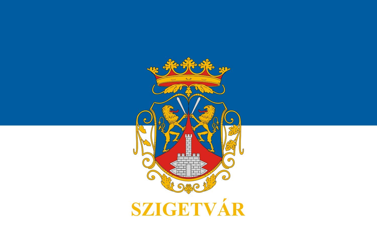 Drapeau Large Szigetvár habillez votre jardin avec un pavillon de 1.35m²