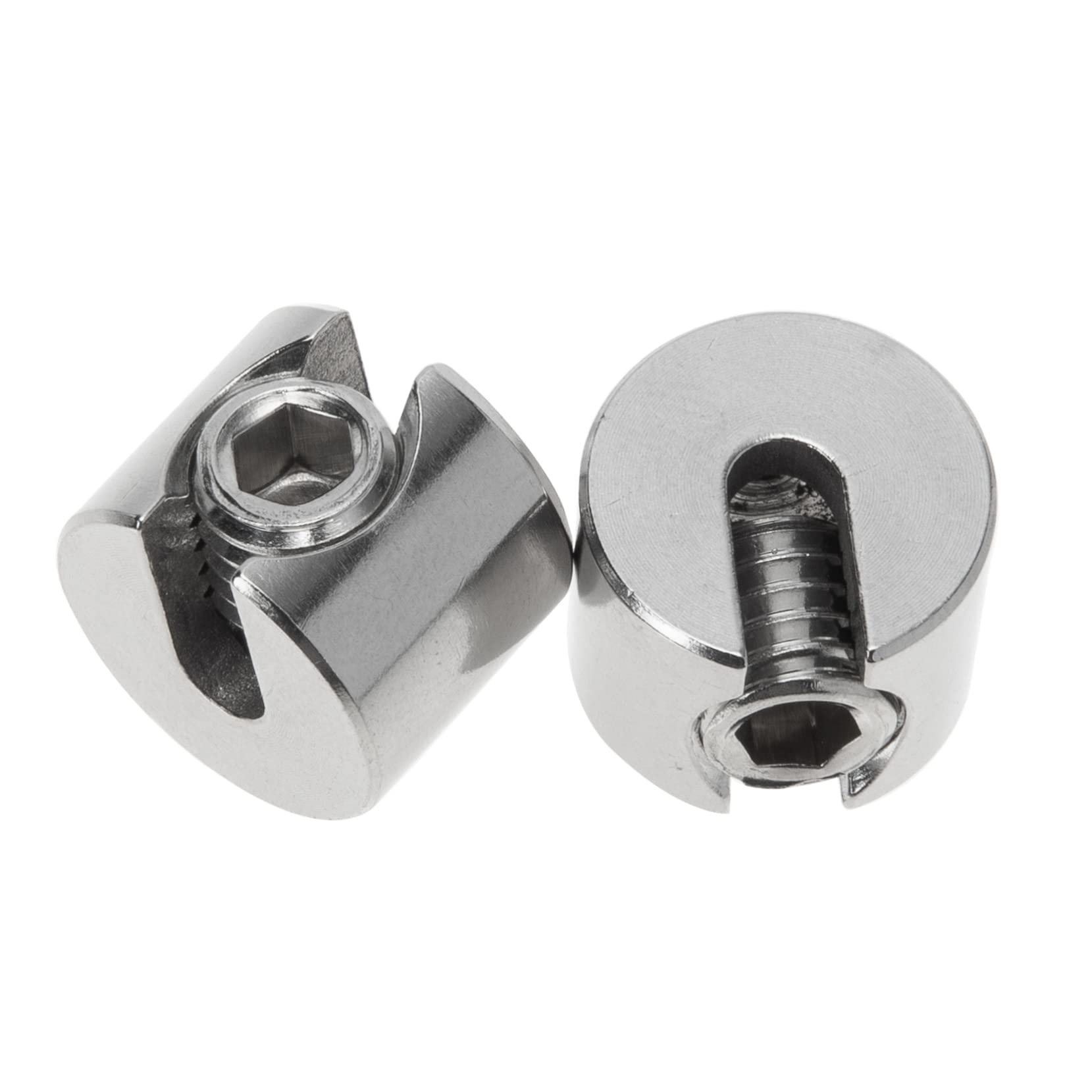 CIYODO 2pcs Wire Rope Clamp Rope End Wire Rope Cable Traffic Light Cable Wire Clips Steel Wire Clamp Wire Grip Clamp Wire Rope Screw Clamp Steel Cable Clamps Silver 316 Stainless Steel