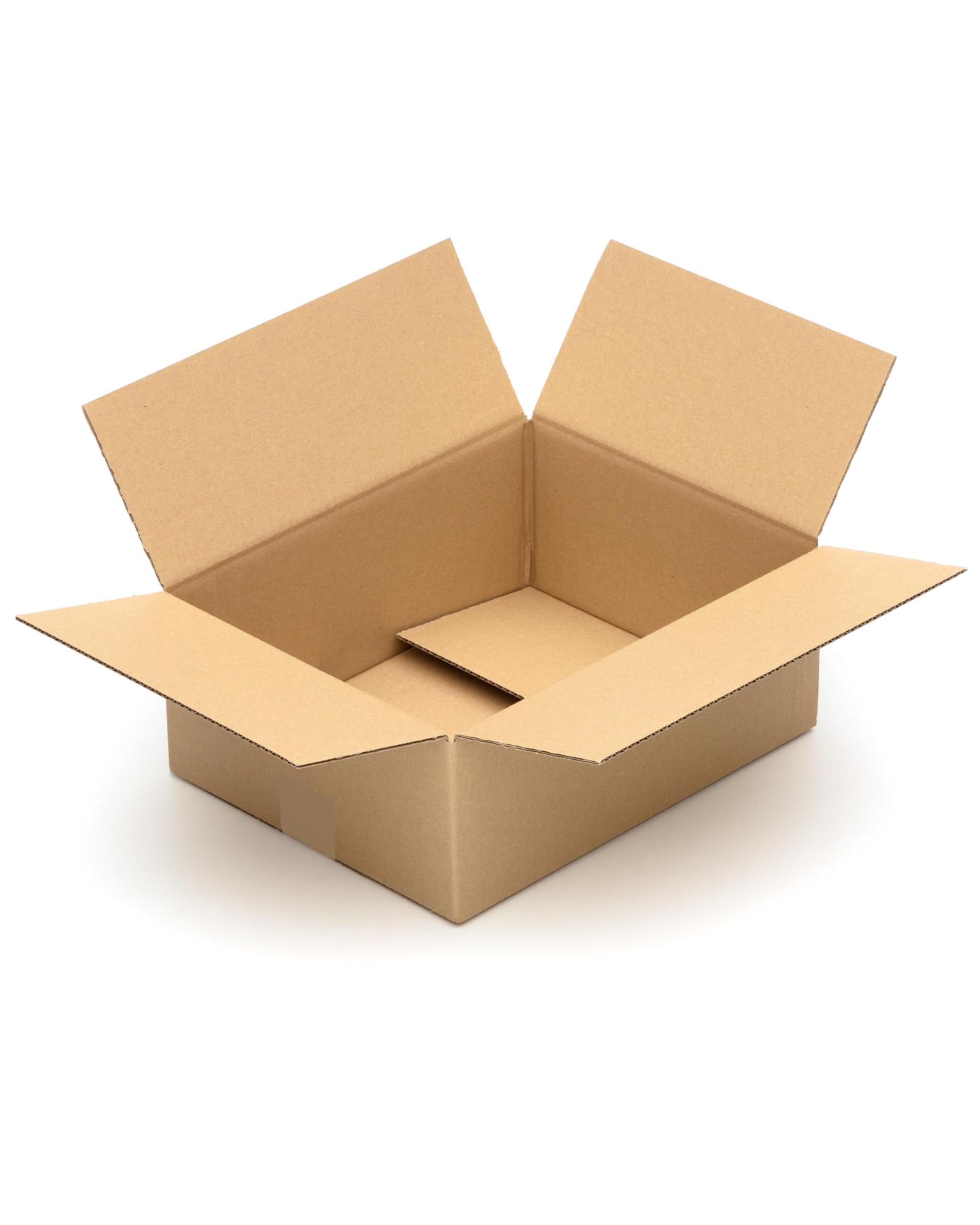 KK Verpackungen Versandkartons 320 x 250 x 120 mm Braun 1-wellig (Außenmaß 325 x 258 x 126 mm) | 100 Stück, Faltkartons Kartons für Versand als DHL Päckchen M DPD Hermes GLS Paketklasse S (KK22)