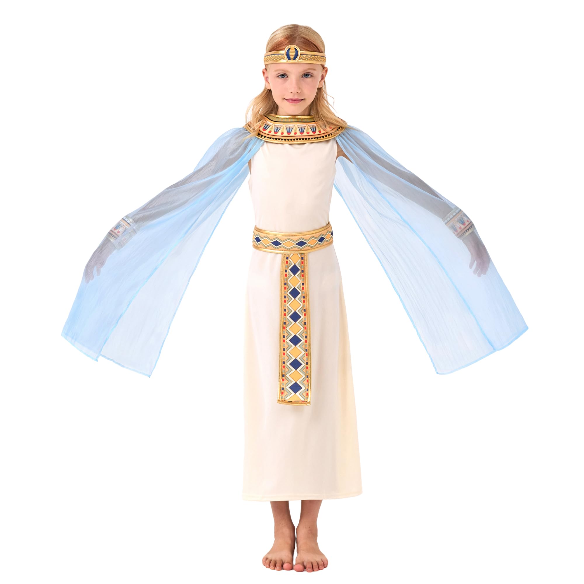 MISS FANTASY Cleopatra Costume Girls, Cleopatra Costume kids, Egyptian Costume Kids Halloween Cleopatra Kids Costume