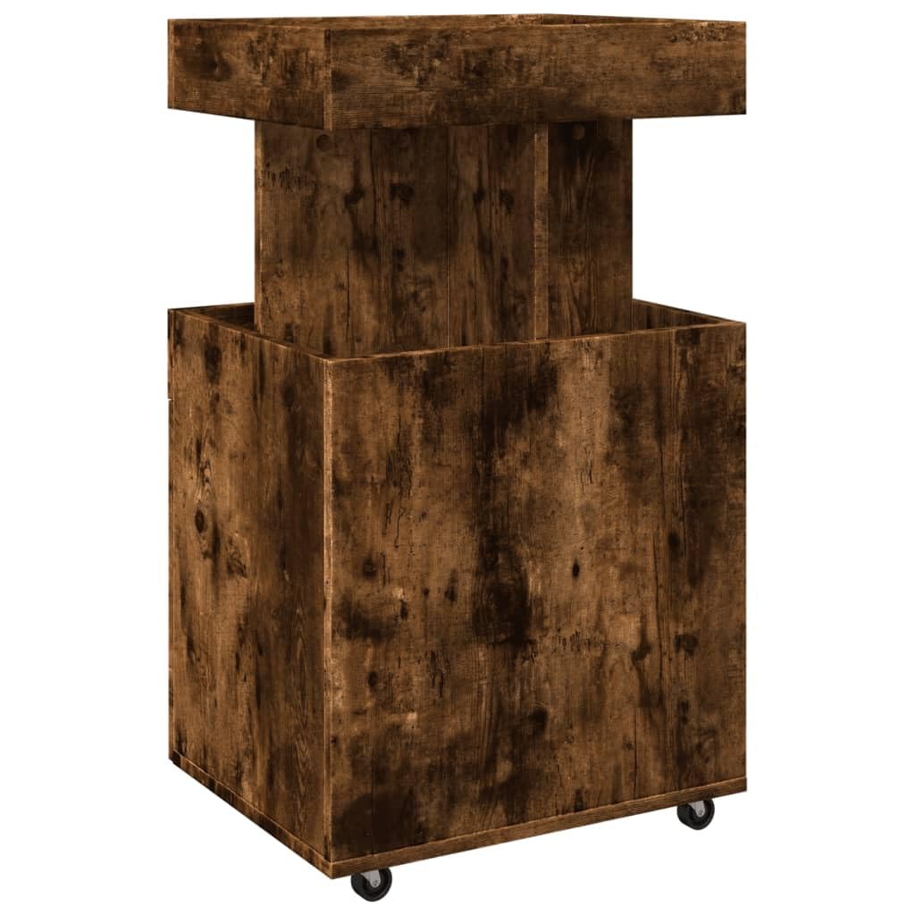 Carrello da bar in rovere affumicato, 50 x 41 x 89 cm, in