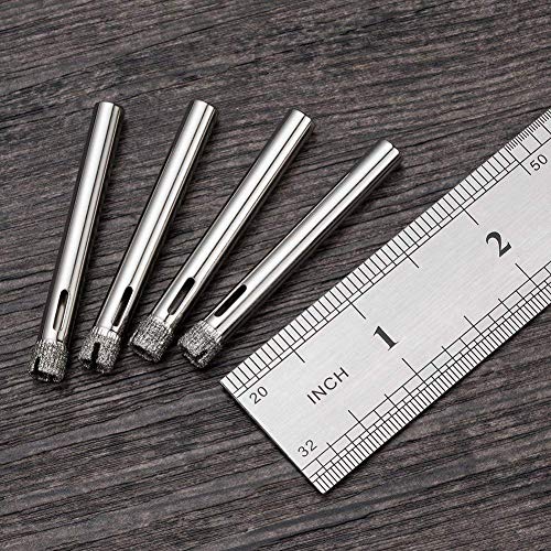 Juego 12 brocas diamantadas 6 mm para vidrio y cerámica miniatura 1