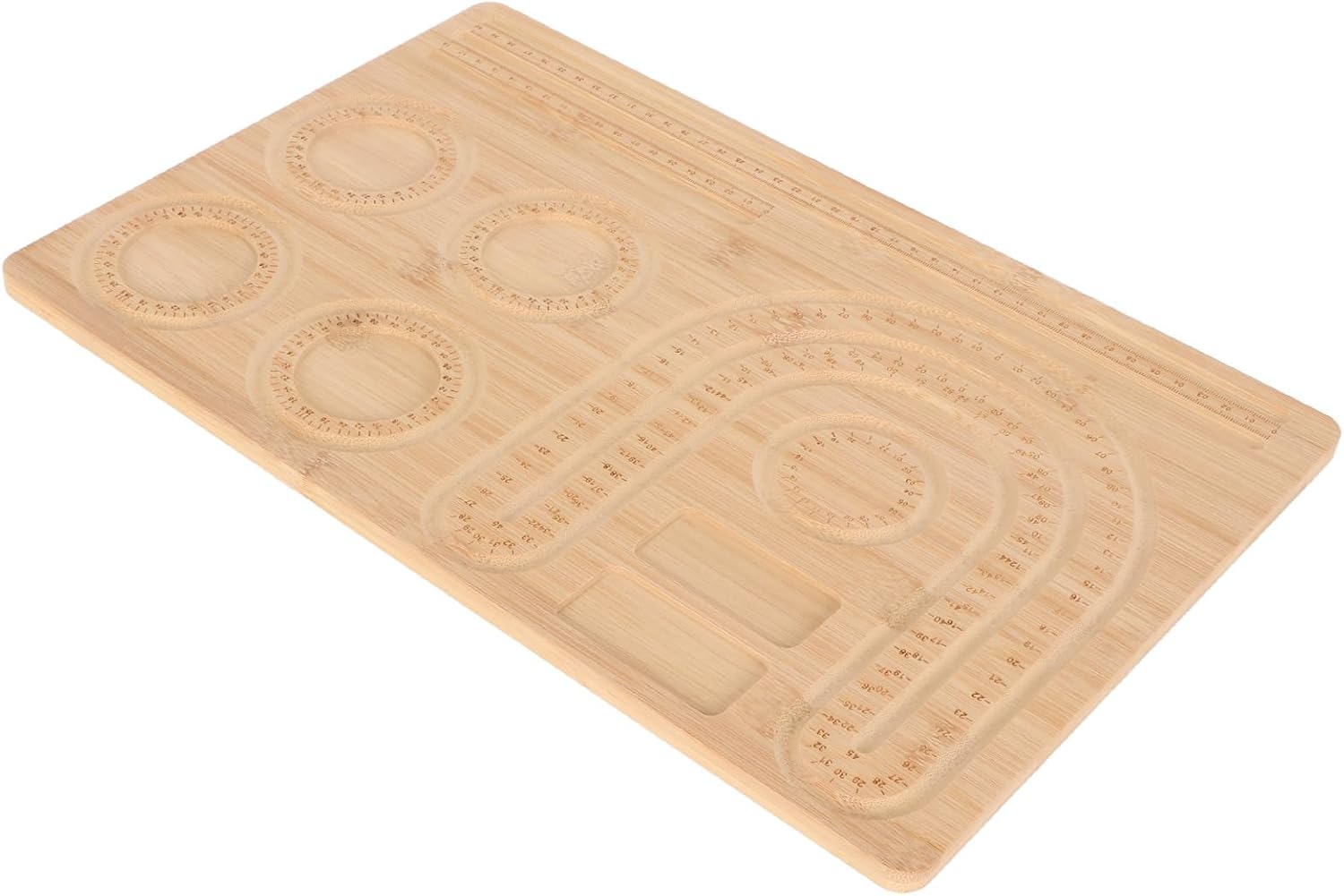 Focket Bead Board for Jewelry Making, Precise Imperial Metric Measurements Bracelet Measurement Board, Beading Tray with U Channel Design for Bracelet Necklace Design