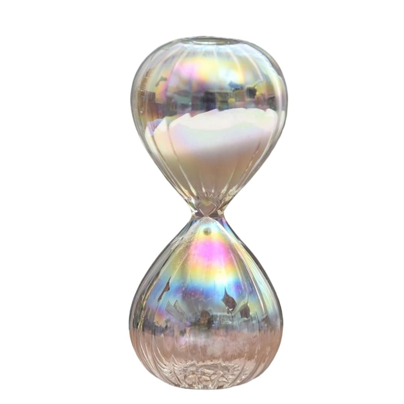 Sablier de Sable décoratif, Ornement, Horloge, Verre for Restaurant, Bureau, Cuisine, Festival, Chambre à Coucher pour Maison(Striped 5min)