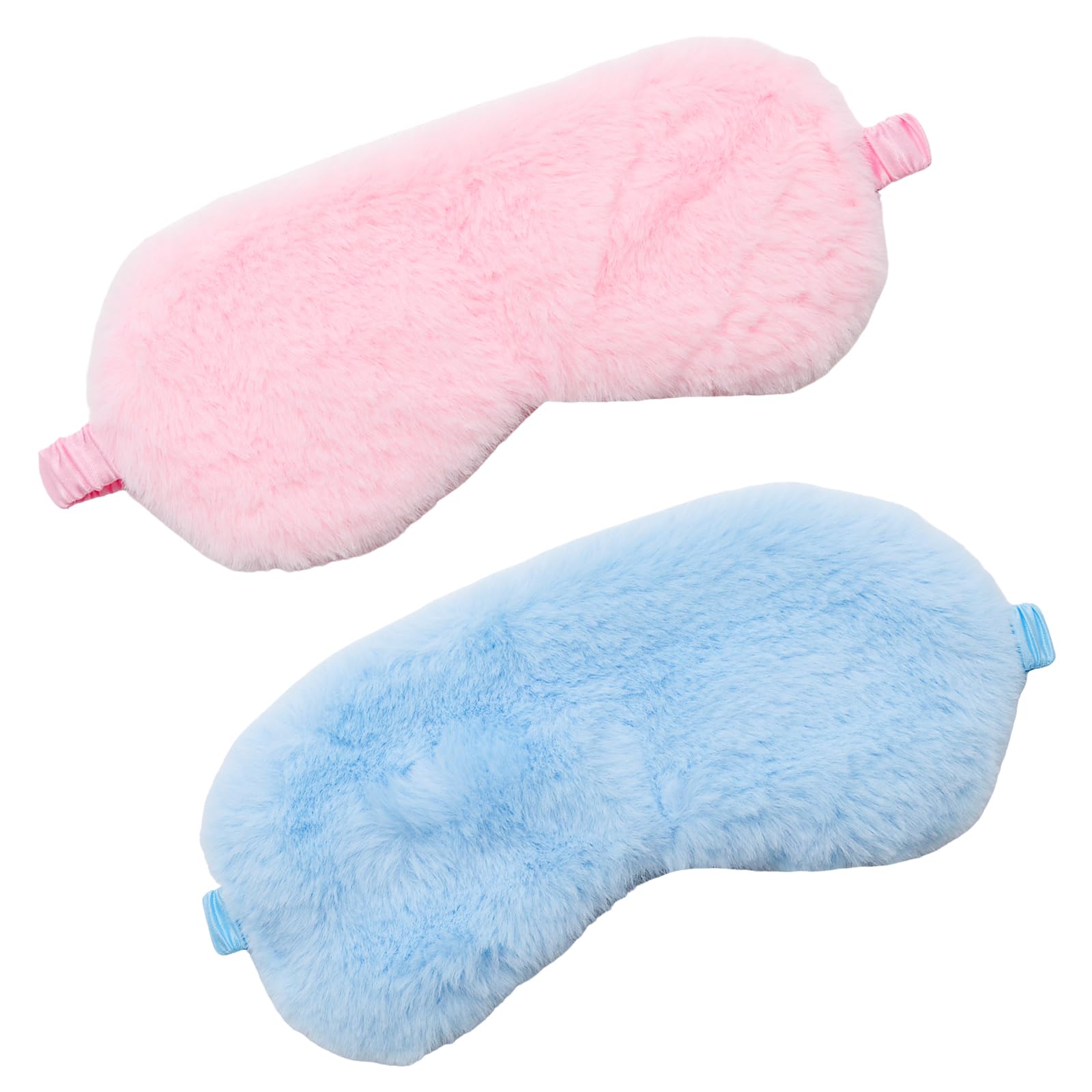 Pocoxll 2 Pcs Plush Sleeping Eye Mask Soft Silk Eye Mask for Women Men Gift Color1