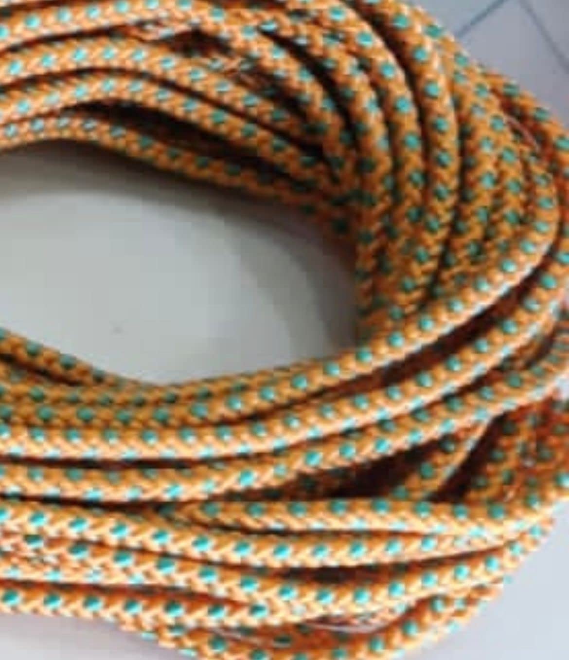 Rhythmic Gymnastic Rope 3 metre Length (Premium) Gold Green