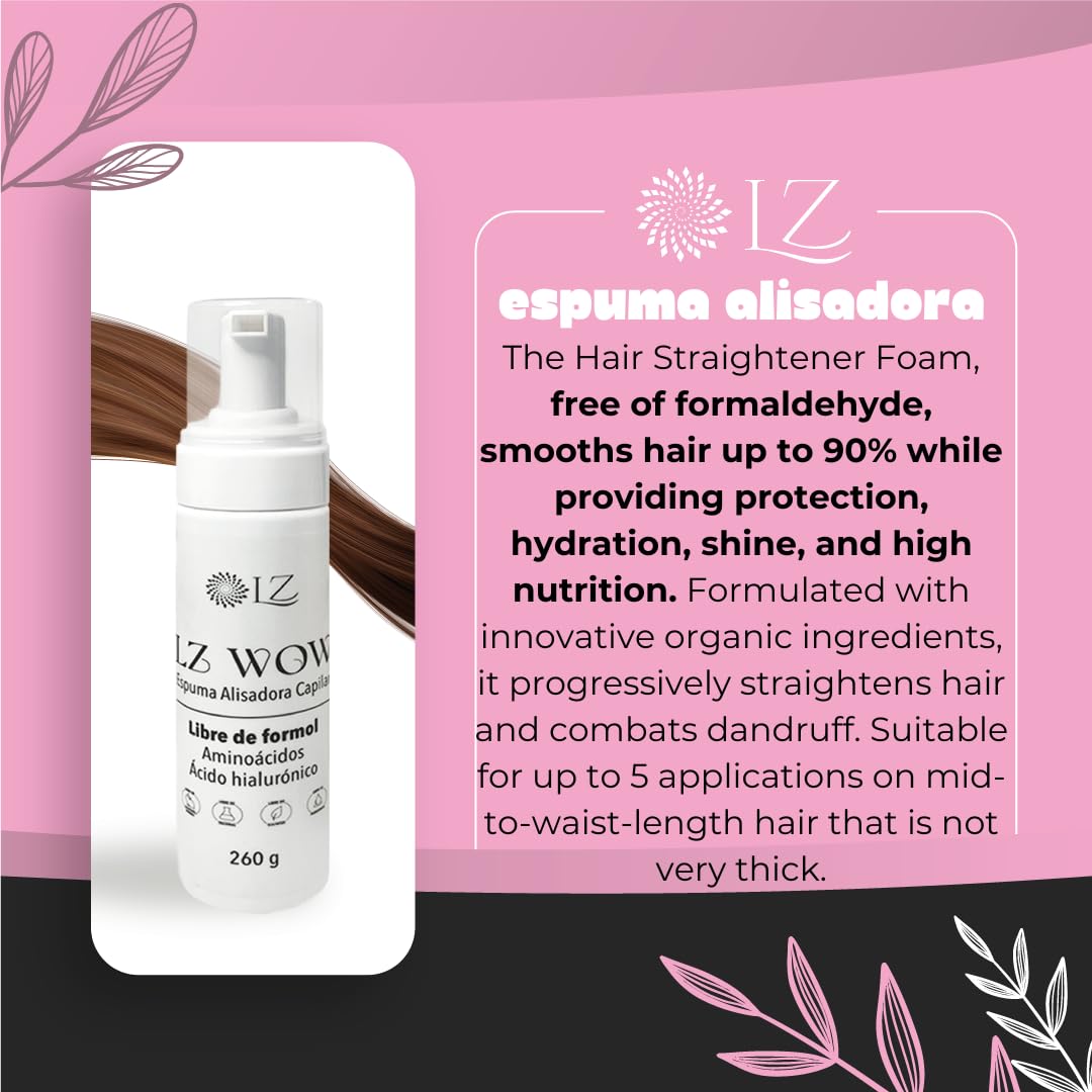 Amazon.com: LZ WOW Hair Straightening Foam – Formaldehyde‑Free