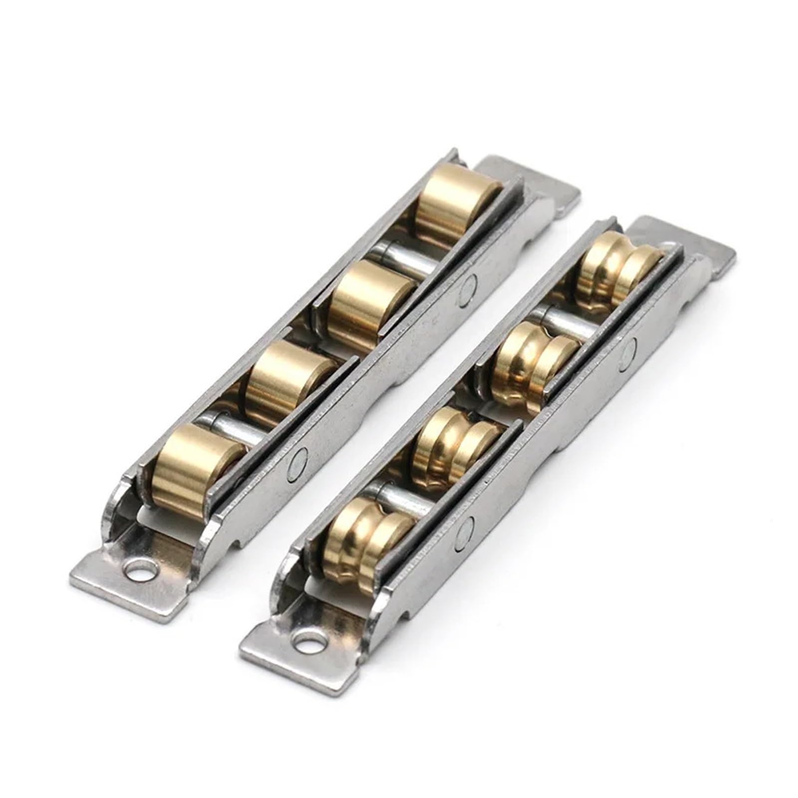 1PCS Stainless Steel Window Pulley Groove Wheel Silent Copper u-Groove Track Door Roller Caster Sliding Glass Window Hardware Accessories(14mm Slot)