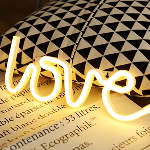 Miniatura 8 de Paneles de luz LED inteligentes Neon Signs Romántica Carta de neón Luces USB o Batería LED Signos dormitorio Decorativo Luz de neón Signo para