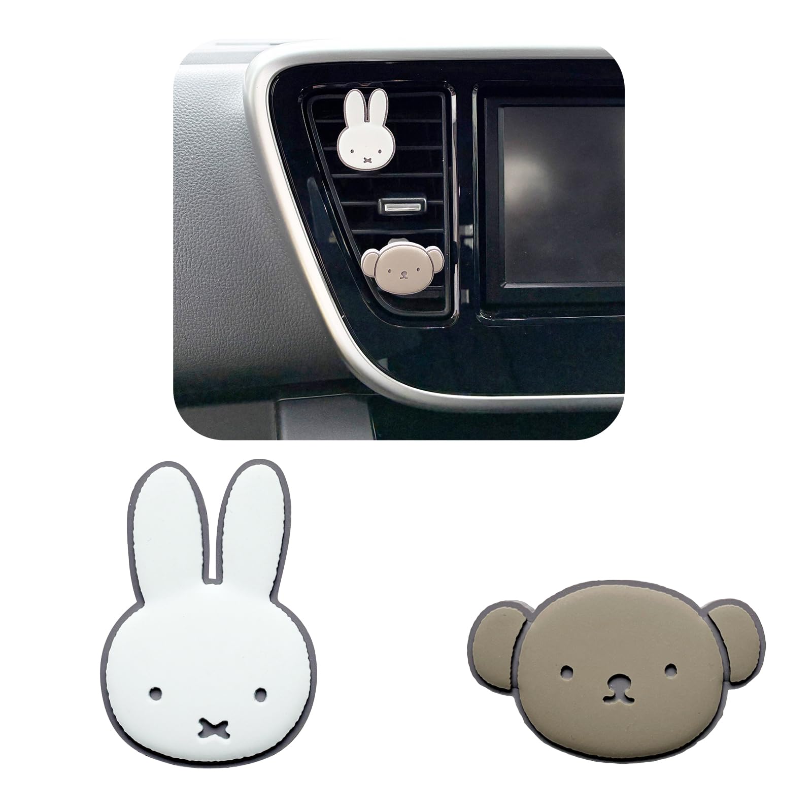 Miffy & Boris Air Vent Clip Accessory Car AC Louver Nicott Japan