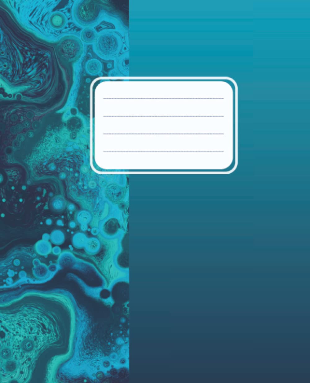 Composition Notebook: College Ruled , 100 Pages, Abstract Art Composition Notebook, Suitable for School, Homeschool, Emerald Green