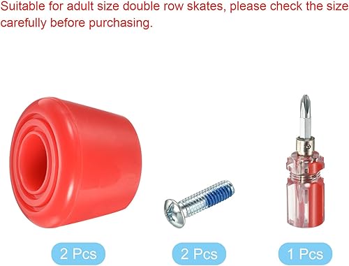 Miniatura 3 de PATIKIL Topes de dedo del pie del patín con destornillador, bloque de tapones de freno de goma